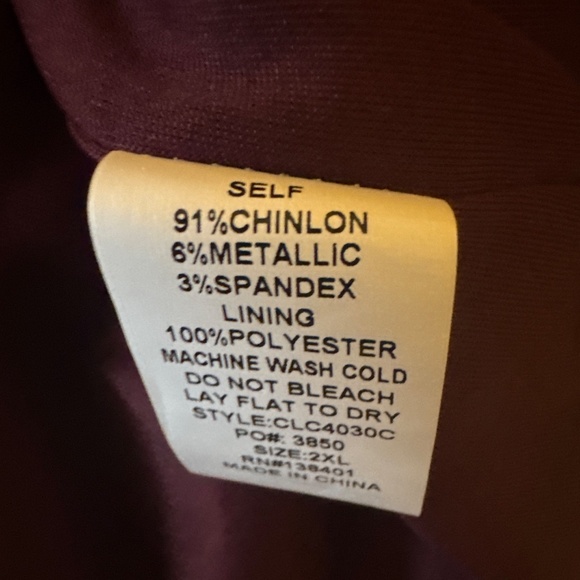 L Love shimmer tiered dress lined long sleeve - Picture 7 of 9